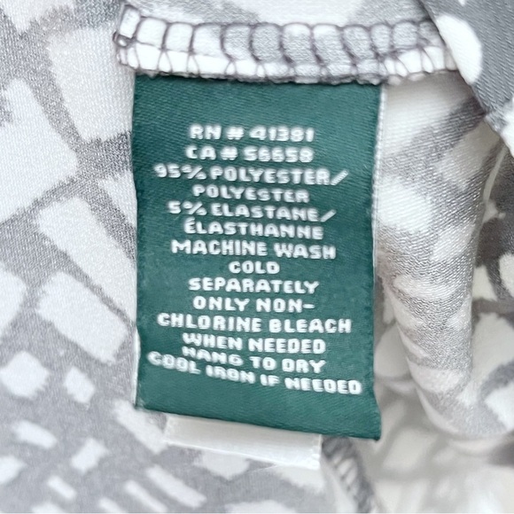 Lauren Ralph Lauren Block Print V Neck Faux Wrap Knee Length Shift Dress Size 8 - Picture 12 of 13